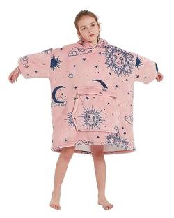 Wenlia Übergroße Hoodie Blanket für Kinder, Junge Mädchen Flanell Sweatshirt Decke Kuschelpullover, Warmer Pullover Tragbare Decke Eine Größe passt 6-10 Jahre alt von Wenlia