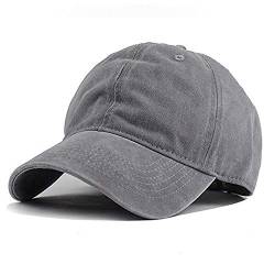 Wennmole Unisex Baseballkappe Outdoor Baseball Cap Verstellbar Erwachsenen Mütze Sport Cool Mode Baseballmütze für Damen Herren (Grau) von Wennmole