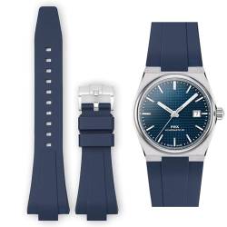 Schnellverschluss-Gummiarmband für Tissot PRX Watch, 40 mm/35 mm, FKM, Ersatzband für Tissot PRX Serie Powermatic 80 (11 mm, Blau) von Wentokye