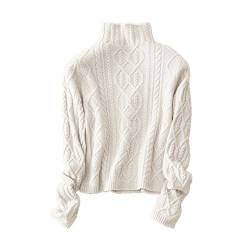 Wenwenma Damen Mode Kaschmir Pullover-Herbst und Winter Kaschmir Pullover (Weiß, X-Large) von Wenwenma