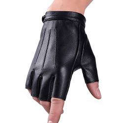 Winter Echtes äthiopisch Leder Fingerlose Handschuhe Wolle Touchscreen Texting Kleid Fahrhandschuh für Männer Frauen (L) von Wepop
