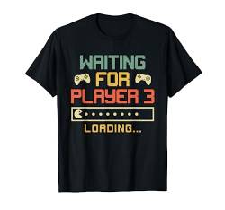 Waiting for Player 3 Baby Geburt werdende Eltern T-Shirt von Werdender Papa 2024 Geschenke für werdenden Vater