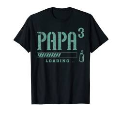 Herren Werdender Papa Drillinge, 3. Kind, Baby Ankündigung Papa T-Shirt von Werdender Papa - Content Design Studio