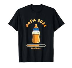 Herren Ich Werde Papa . Baby Ankündigung Papa loading 2024 T-Shirt von Werdender Papa - Geschenke für werdende Väter