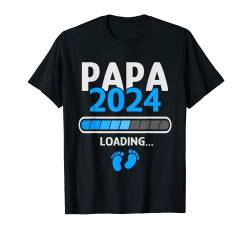 Ich Werde Papa . Baby Ankündigung Papa loading 2024 T-Shirt von Werdender Papa - Geschenke für werdende Väter