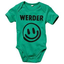 Werder Bremen SV GOTS Baby Body Smiley grün Gr. 56 von Werder Bremen