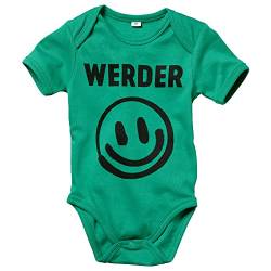 Werder Bremen SV GOTS Baby Body Smiley grün Gr. 62 von Werder Bremen
