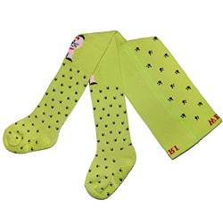 Weri Spezials Baby und Kinder Krabbelstrumpfhose mit ABS-Beschichtung Baumwolle für Jungen verschiedene Mustervarianten (80-86, Grün Miam) von Weri Spezials