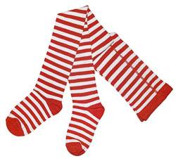 Weri Spezials Baby und Kinder Strumpfhose für Mädchen mit Ringel in verschiedenen Design- und Farbvariationen. (110-116, Weiß-Rot) von Weri Spezials