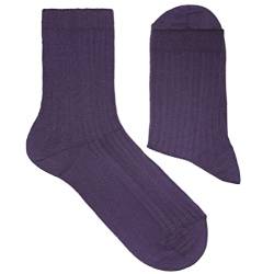 Weri Spezials Damen Socken Casual Rippe aus Baumwolle in mehreren Natur Farben (35-38, Dunkelwachtel) von Weri Spezials