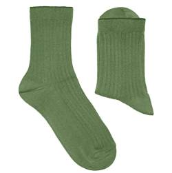 Weri Spezials Damen Socken Casual Rippe aus Baumwolle in mehreren Natur Farben (35-38, Lichen) von Weri Spezials