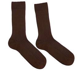 Weri Spezials Damen Socken Casual Rippe aus Baumwolle in mehreren Natur Farben (35-38, Schoko) von Weri Spezials
