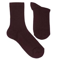 Weri Spezials Damen Socken Casual Rippe aus Baumwolle in mehreren Natur Farben (39-42, Amaranth) von Weri Spezials