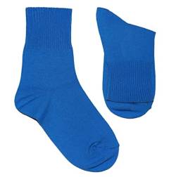 Weri Spezials Damen Socken Gesundheitssocken Diabetiker Socken in modernen uni Farben,mit weichem Gummirand (39-42, Diva blue) von Weri Spezials
