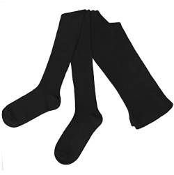 Weri Spezials Damen Strumpfhose aus ökologische Baumwolle, Warme und Modische Rippe Strickstrumpfhose (as3, numeric, numeric_42, numeric_44, regular, regular, Schwarz, 42-44) von Weri Spezials