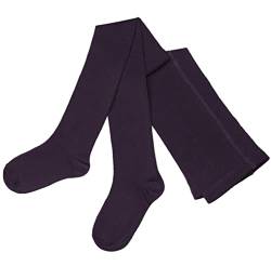 Weri Spezials Damenstrumpfhose Uni Glatt blickdicht Baumwolle in verschiedenen modernen und klassischen Farben (36-38, Aubergine) von Weri Spezials