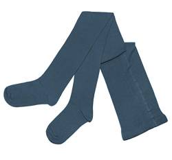 Weri Spezials Damenstrumpfhose Uni Glatte Blickdicht, Baumwolle in mehreren modernen Farben. (36-38, Blaugrau) von Weri Spezials