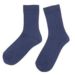 Weri Spezials Herren Casual Business Funny Socken Rippe aus Baumwolle in 10 Natur Farben (39-42, Blaugrau) von Weri Spezials