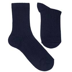 Weri Spezials Herren Casual Business Funny Socken Rippe aus Baumwolle in mehreren Natur Farben (39-42, Marine) von Weri Spezials