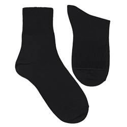 Weri Spezials Herren Gesundheits Socken Baumwolle Diabetiker mit dem weichen Rand ohne Gummi (43-46, Schwarz) von Weri Spezials