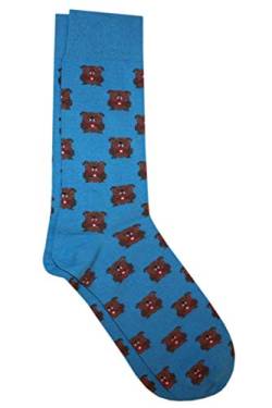Weri Spezials Herren Socke in Lustige Buldogge Design.Socken Business Casual Funny Socken in verschiedenen Farben. (43-46, Mittelblau) von Weri Spezials