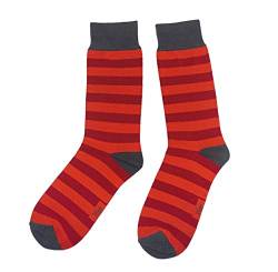 Weri Spezials Herren Socken Business Casual Funny Socken in modischen lustigen Muster und Farbvariationen Baumwolle (39-42, Chili Blockringel) von Weri Spezials