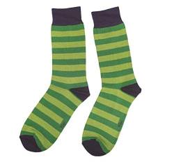 Weri Spezials Herren Socken Business Casual Funny Socken in modischen lustigen Muster- und Farbvariationen Baumwolle (43-46, Kiwi Blockringel) von Weri Spezials
