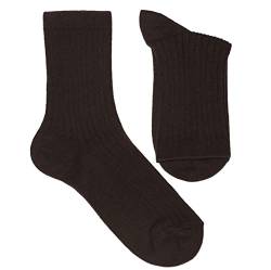 Weri Spezials Herren Socken Rippe aus Baumwolle in 10 Natur Farben (43-46, Schoko) von Weri Spezials