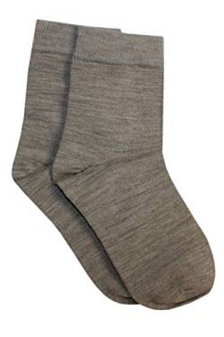 Weri Spezials Kinder Socken Wolle Woll-Kindersocke in Dunkel Grau Meliert (27-30, Beige) von Weri Spezials