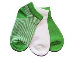 Weri Spezials Sneaker Socken 3er Pack fur Jungen und Mädchen aus kbA Baumwolle (23-26, Grün) von Weri Spezials