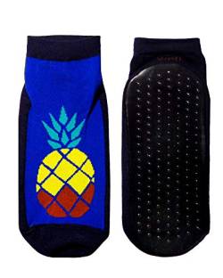 Weri Spezials Strandsocken Badesocken für Kinder und die ganze Familie mit der durchgehender ABS Beschichtung, Thermolite Aqua-Beach-Socken in mehreren Designs (39-42, Marine Ananas) von Weri Spezials