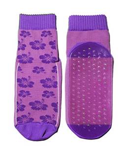 Weri Spezials Strandsocken für Baby Kinder Damen mit der durchgehendenABS Beschichtung Aloha Hawaii Aqua-Socken Schwimmschuhe, von Größe 19 bis 42 (31-34, Violett) von Weri Spezials