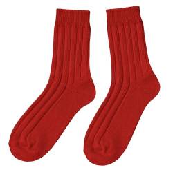 Weri Spezials Wolle Socken warme natur Damen Socke mit verschiedenen Wolleanteil und Acryl (35-38, Rubin Rippe Wolle-Acryl) von Weri Spezials
