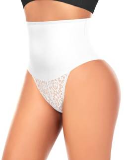 Damen Bauchweg Spitze String Tanga Lace Thong(#N Weiß-Lace Thong, 3XL) von Werkiss