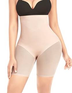 Werkiss Bauchweg Unterhose Damen Shapewear Miederhose Hohe Taille Unterwäsche Figurenformend Bauchkontrolle Body Shaper Leggings Miederpants(#1 Beige, 3XL) von Werkiss