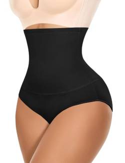 Werkiss Damen Shapewear Unterhose Bauchweg Miederhose Hohe Taille Unterwäsche Bauchkontrolle Miederpant Figurformende Miederslip Body Shaper für Frauen(#2 Schwarz, S) von Werkiss