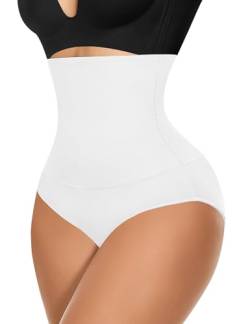 Werkiss Damen Shapewear Unterhose Bauchweg Miederhose Hohe Taille Unterwäsche Bauchkontrolle Miederpant Figurformende Miederslip Body Shaper für Frauen(#3 Weiß, M) von Werkiss