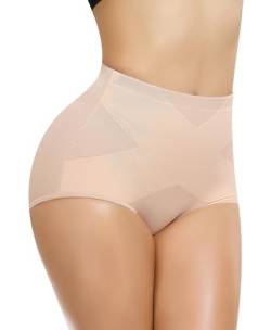 Werkiss Shapewear Damen Bauchweg Unterhose Bauch Weg Unterwäsche Bauchkontrolle Miederhose Figurformender Miederpant Body Shaper(#2 Beige, S) von Werkiss