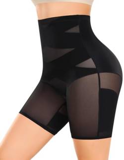 Werkiss Shapewear Damen Bauchweg Unterhose Hohe Taille Bauch Weg Shape Miederhose Figurenformend Unterwäsche Bauchkontrolle Body Shaper Leggings Miederpants(#2 Schwarz Mix-Starke Kontrolle, XL) von Werkiss