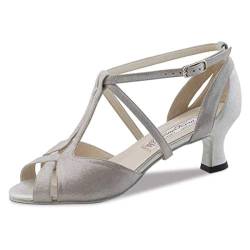 Werner Kern - Damen Tanzschuhe Francis 5,5 Velourleder Perl Silber [UK 4] von Werner Kern