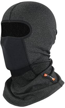 West Biking Sturmhaube Motorrad Winter Herren Skimaske Winddichte Atmungsaktiv Warme Gesichtsmaske, Fahrrad Sturmmaske Balaclava Damen Motorrad Sturmhaube Winter Thermo Fleece Maske (A-Grau) von West Biking