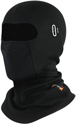 West Biking Sturmhaube Motorrad Winter Herren Skimaske Winddichte Atmungsaktiv Warme Gesichtsmaske, Fahrrad Sturmmaske Balaclava Damen Motorrad Sturmhaube Winter Thermo Fleece Maske (C-Black) von West Biking