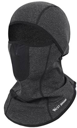 West Biking Sturmhaube Skimaske Motorrad Winter - Herren Damen Warme Winddichte Fahrrad Sturmmaske Gesichtshaube Thermische Winter Balaclava Atmungsaktives Radfahren Gesichtsmaske von West Biking