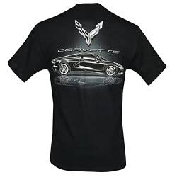 C8 Corvette Stingray T-Shirt – Metallic Tonal Reflections Herrenhemd: Schwarz (Größe L) von West Coast Corvette