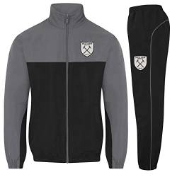 West Ham United FC - Herren Trainingsanzug - Jacke & Hose - Offizielles Merchandise - Geschenk für Fußballfans - Grau - XL von West Ham United FC