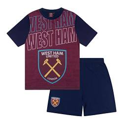 West Ham United FC - Kinder Schlafanzug-Shorty - Offizielles Merchandise - Geschenk für Fußballfans - - 12-13 Jahre von West Ham United FC