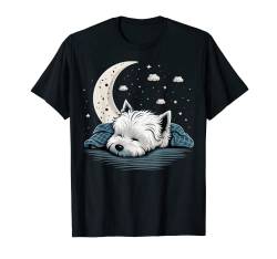 Napping Westie Pyjama West Highland White Terrier Sleeping T-Shirt von West Highland White Terrier lover for Westie owner