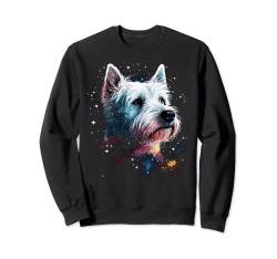 Space West Highland White Terrier auf Galaxy Astronaut Westie Sweatshirt von West Highland White Terrier lover for Westie owner