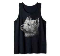 West Highland White Terrier Hundekrone, Schwarz / Weiß Tank Top von West Highland White Terrier lover for Westie owner