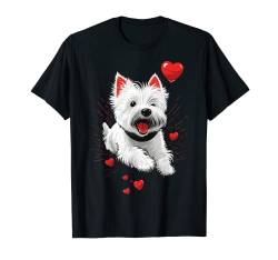 Westie Love Heart on West Highland White Terrier Lover T-Shirt von West Highland White Terrier lover for Westie owner